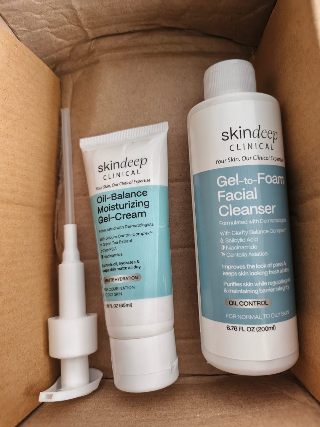 Customer photo review of Oil-Balance Moisturizing Gel-Cream