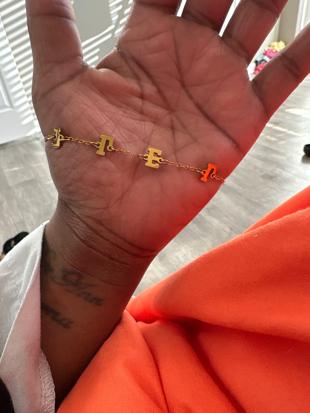 Customer photo review of Letters Bracelet