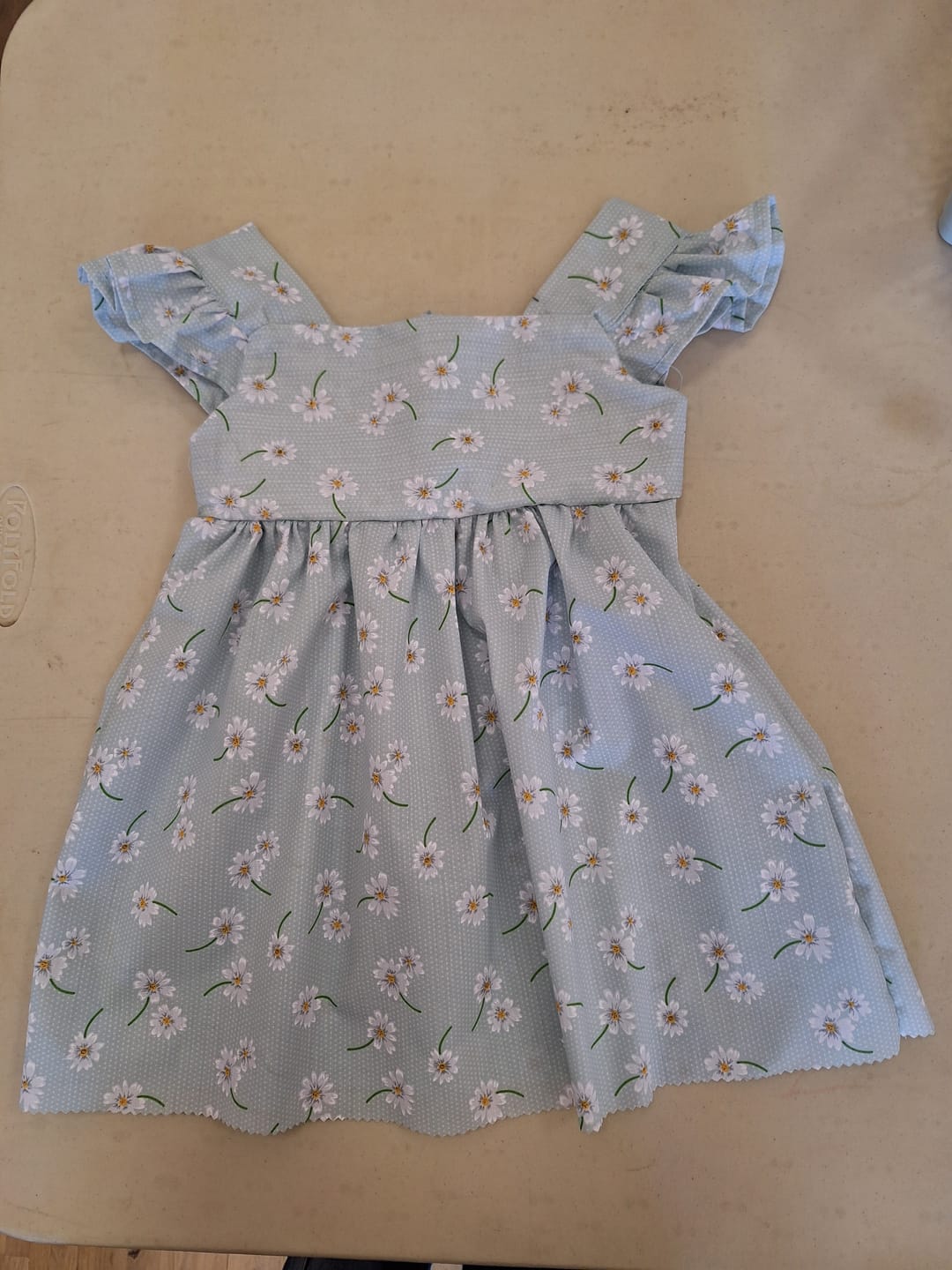 Customer photo review of White Flowers and Polka Dots Polycotton Fabric
