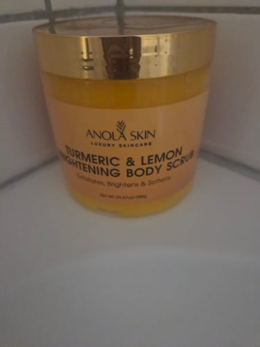 Customer photo review of Turmeric & Lemon Brightening Body Srub