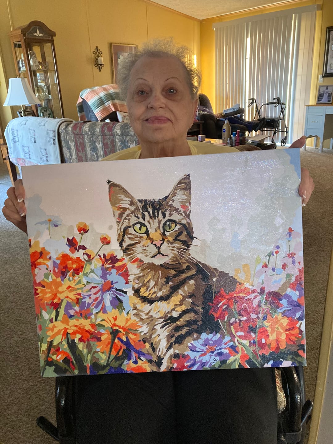Customer photo review of Floral Chartreux Cat