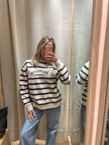 Customer photo review of Polerón Marinero Rayas Navy