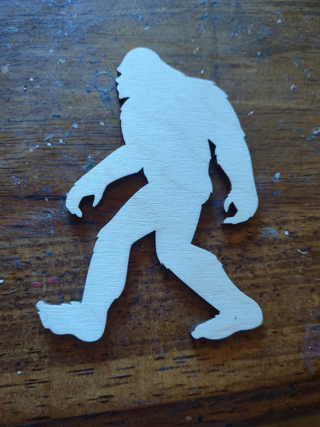 Customer photo review of Unfinished Wood Bigfoot Sasquatch Silhouette - Craft- up to 46" DIY