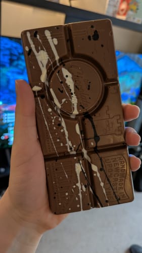 Customer photo review of The Geordie Bar double chocolate and caramel filled bar 145g