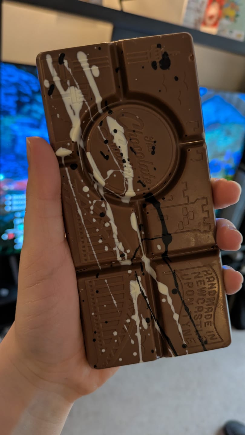 Customer photo review of The Geordie Bar double chocolate and caramel filled bar 145g