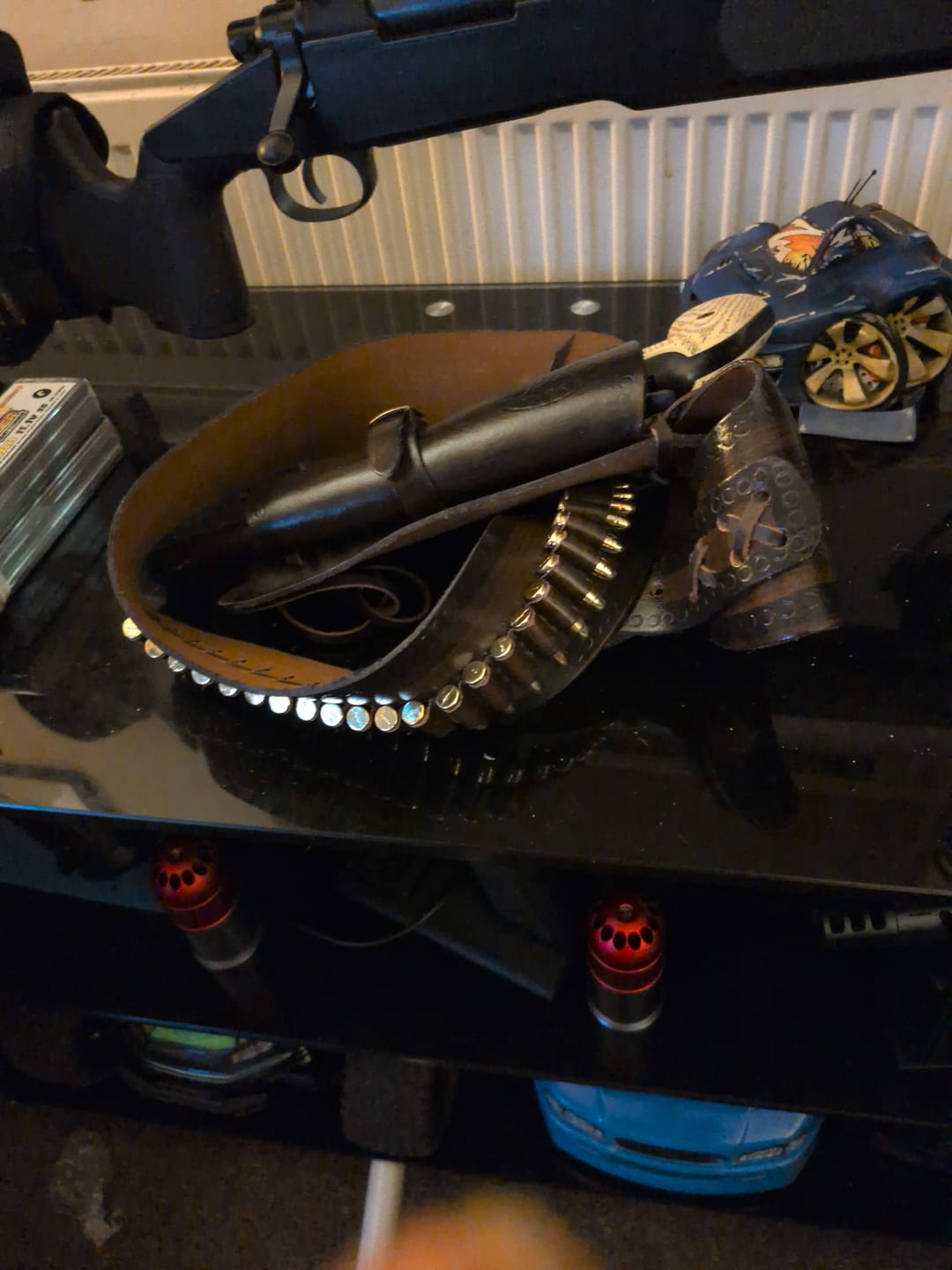 Customer photo review of Genuine Leather Holster and Cartridge Belt For Single Revolver