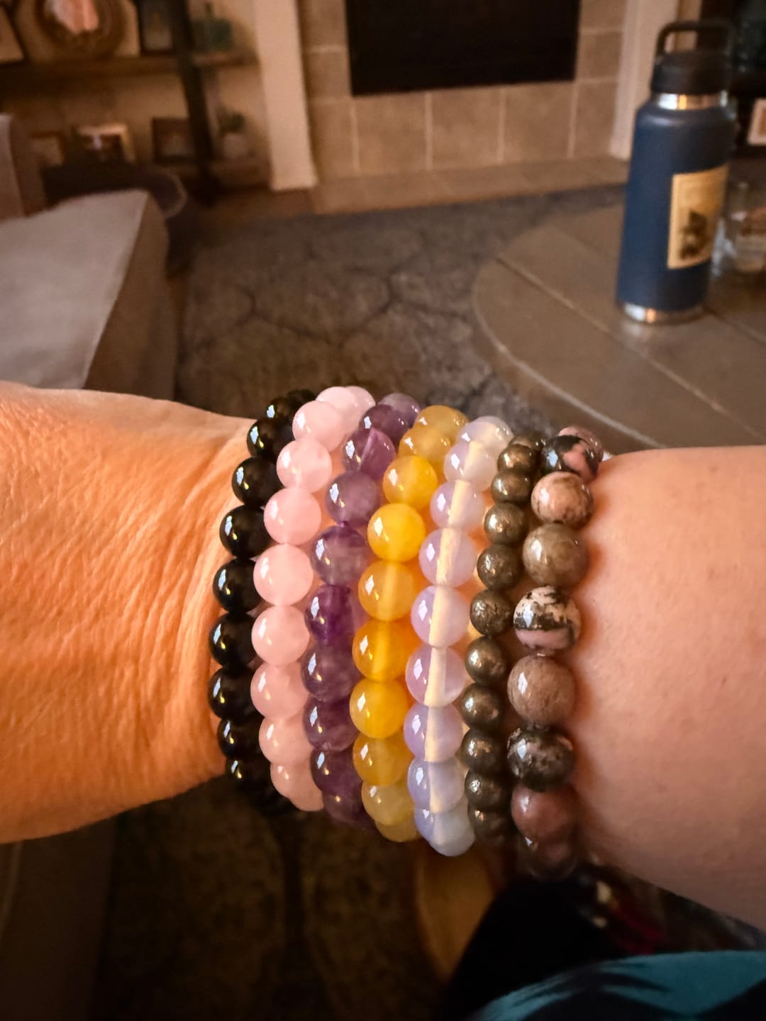 Customer photo review of Black agate - Strength and protection - Power bead bracelet