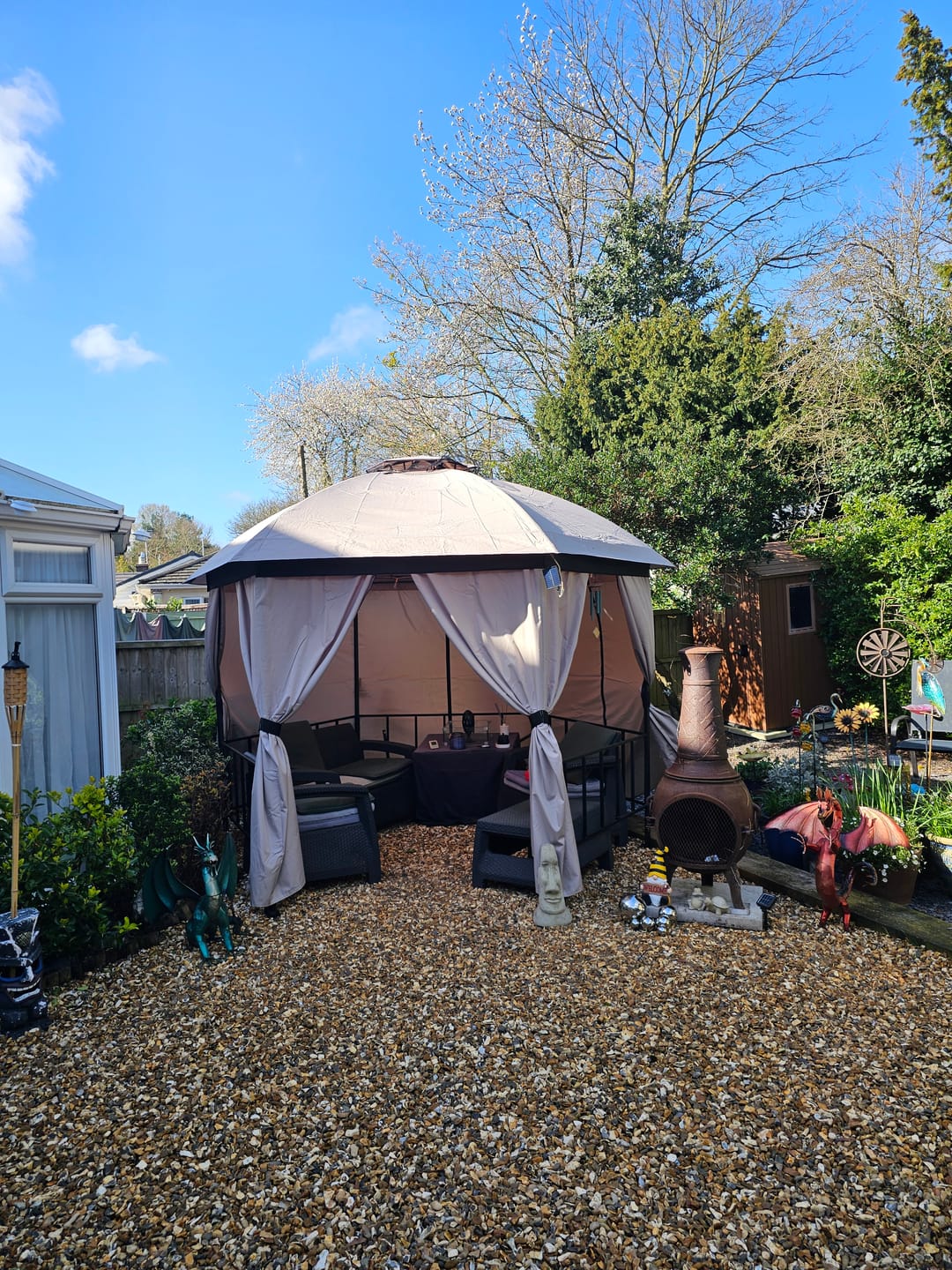 Customer photo review of Big Hexagon Gazebo Curtain set