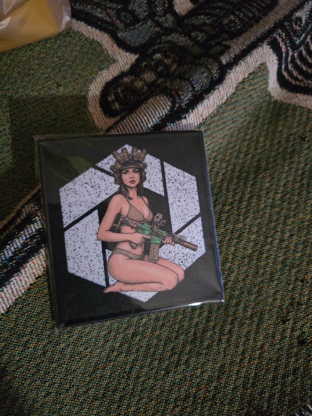 Customer photo review of Ana De Armas Vol. 7 - 4" x 3" Sublimation Velcro Morale Patch