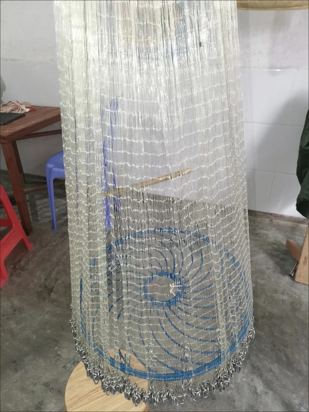 Customer photo review of Hand Cast Fishing Net with Large Disc – Easy Throw Rubber Mesh Net for Catching Fish
