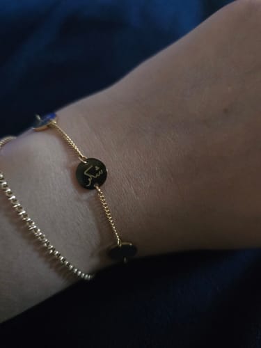 Customer photo review of Happiness Bracelet | Patience, Gratitude & Trust (in God)