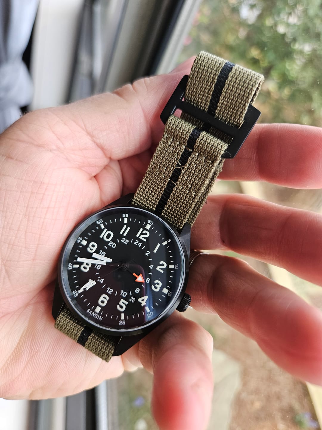 Customer photo review of Glomar Explorer - Hook & Loop Strap Striped