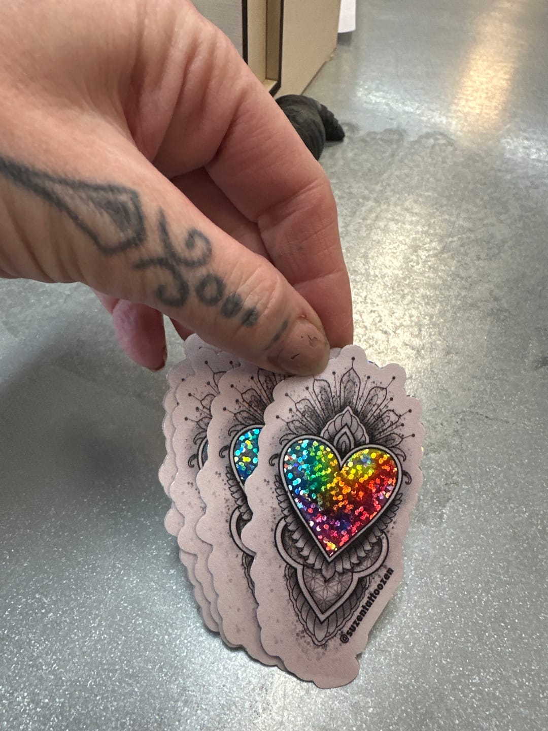 Customer photo review of Glitter Stickers