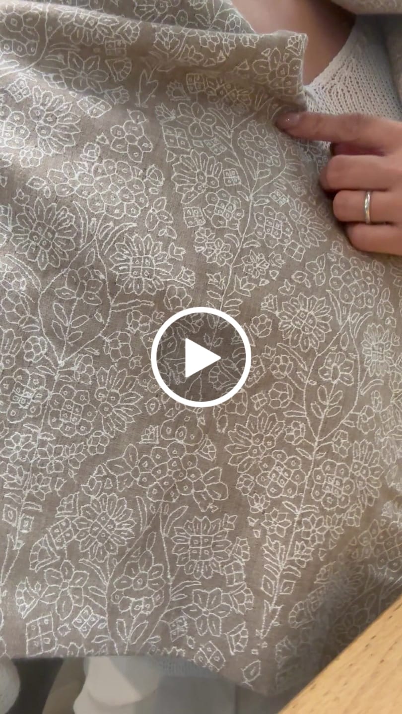 Customer video review of Natural Grey Pashmina Shawl with Jamavar All-Over White Embroidery