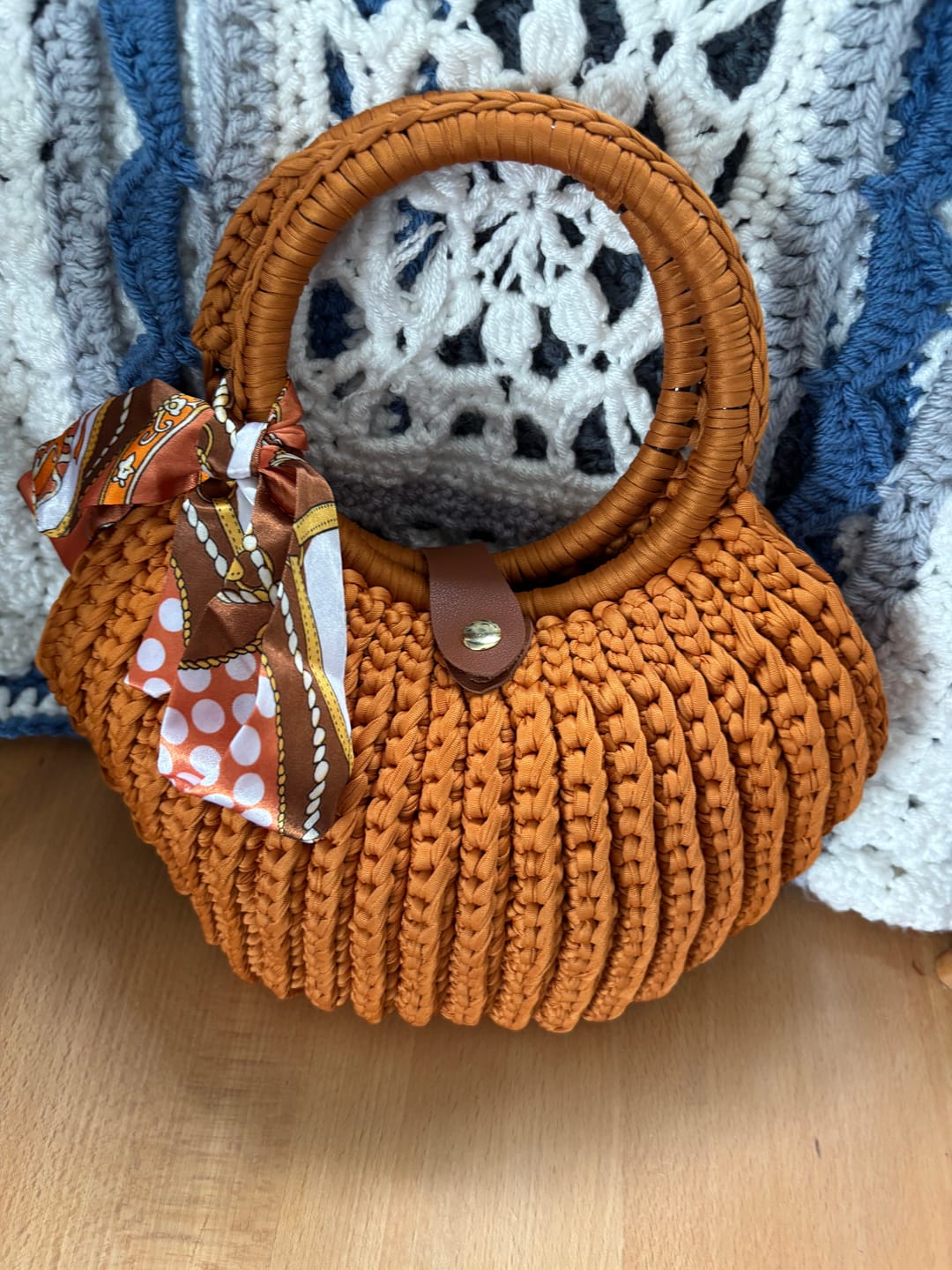 Customer photo review of CrochetPark™ Shell crochet Handbag DIY Kit