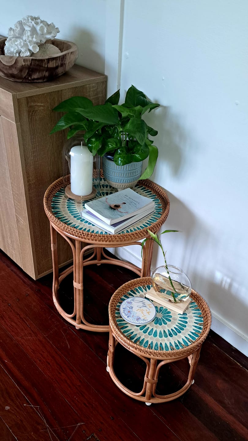 Customer photo review of Serene Rattan Table Set