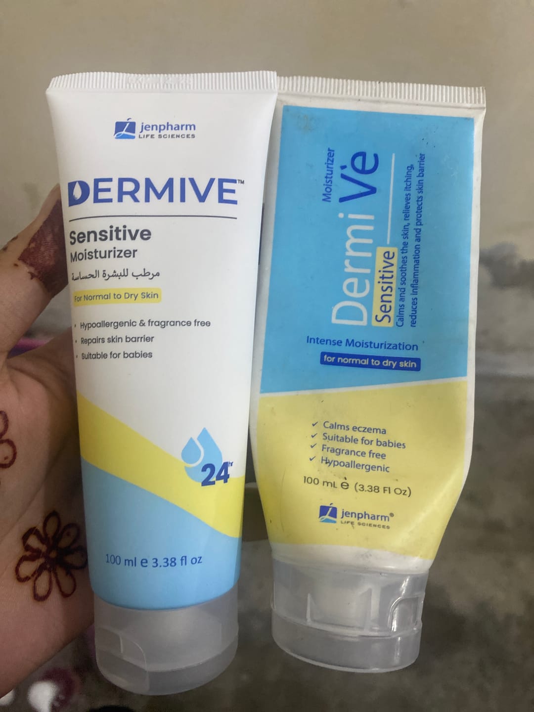 Customer photo review of Dermive Sensitive Moisturizer