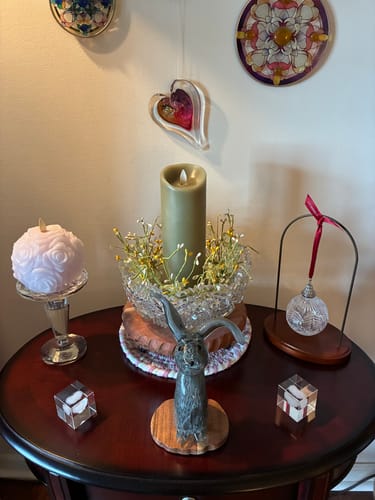 Customer photo review of Perky Glass Rabbit, Gray