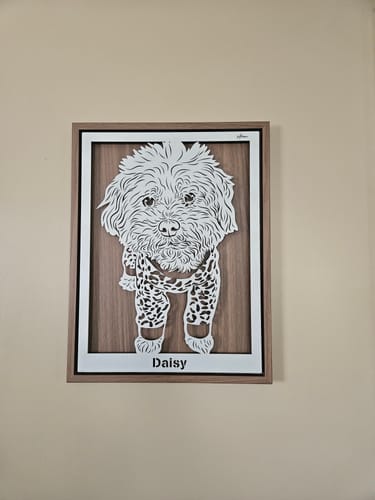 Customer photo review of Custom Pet Metal Portrait
