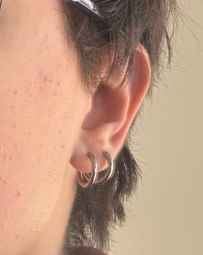 Customer photo review of Hoop Earrings