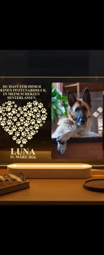Customer photo review of Fotolampe von deinem Hund oder deiner Katze