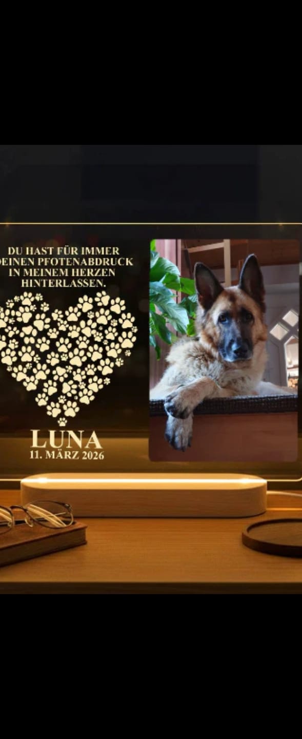 Customer photo review of Fotolampe von deinem Hund oder deiner Katze