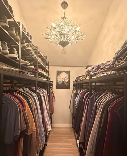 Customer photo review of Black and White Flower Abstract Textured Wall Art #FP112