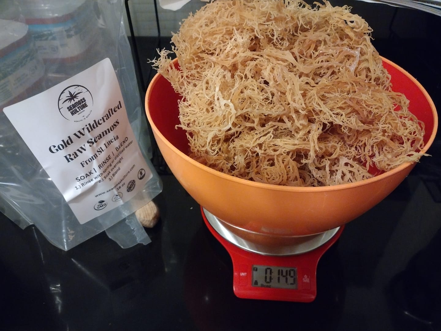 Customer photo review of St. Lucia Wildcrafted Gold Raw Sea Moss