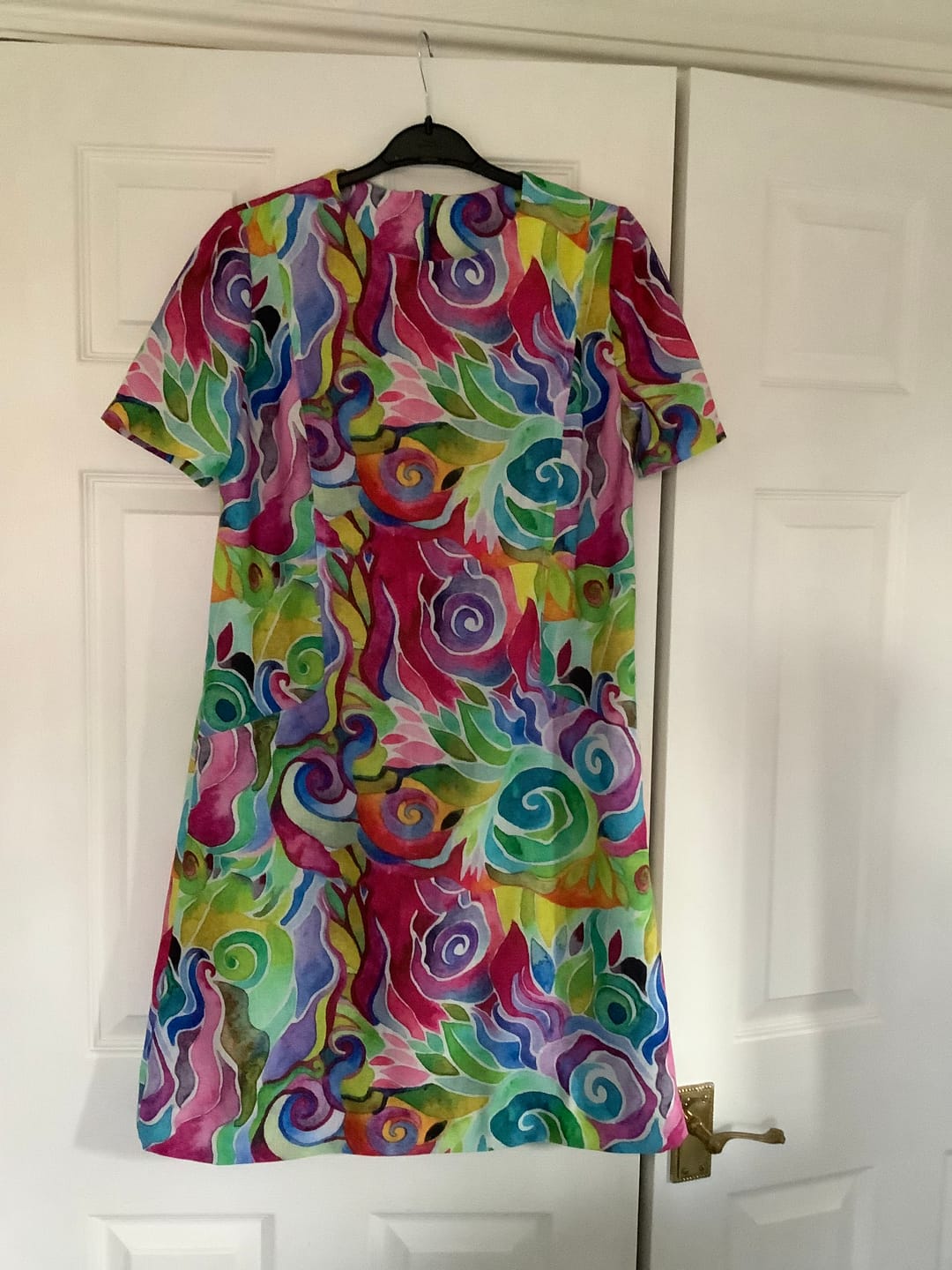 Customer photo review of Colorful Abstract Floral Swirl Fabric Sold by Metre