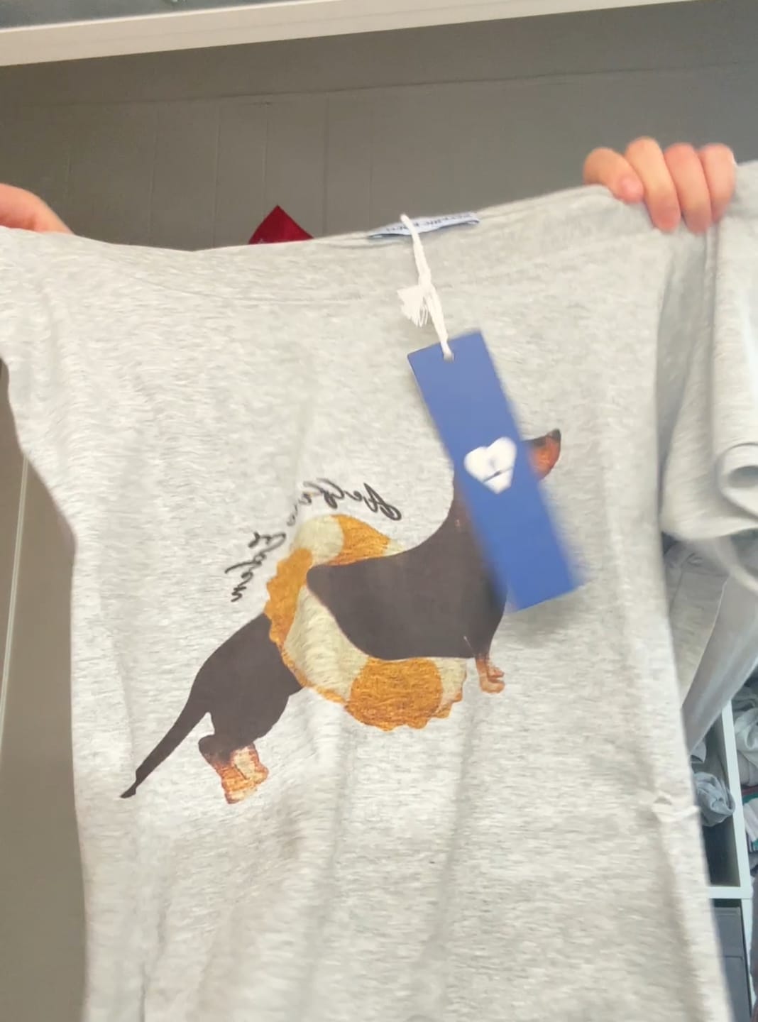Customer photo review of Aelfric Eden Dachshund Off-The-Shoulder Tee