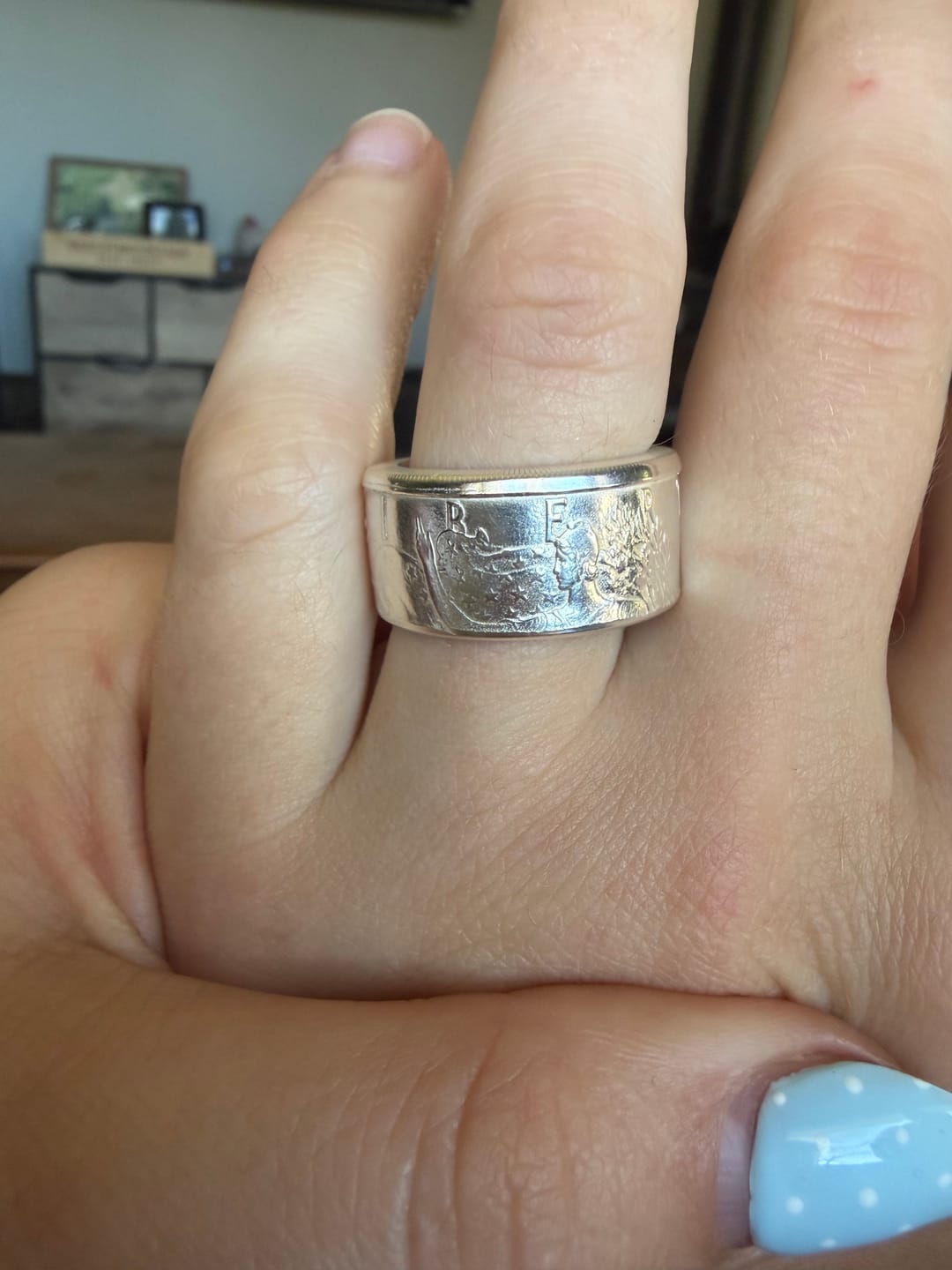 Customer photo review of American Silver Eagle Coin Ring