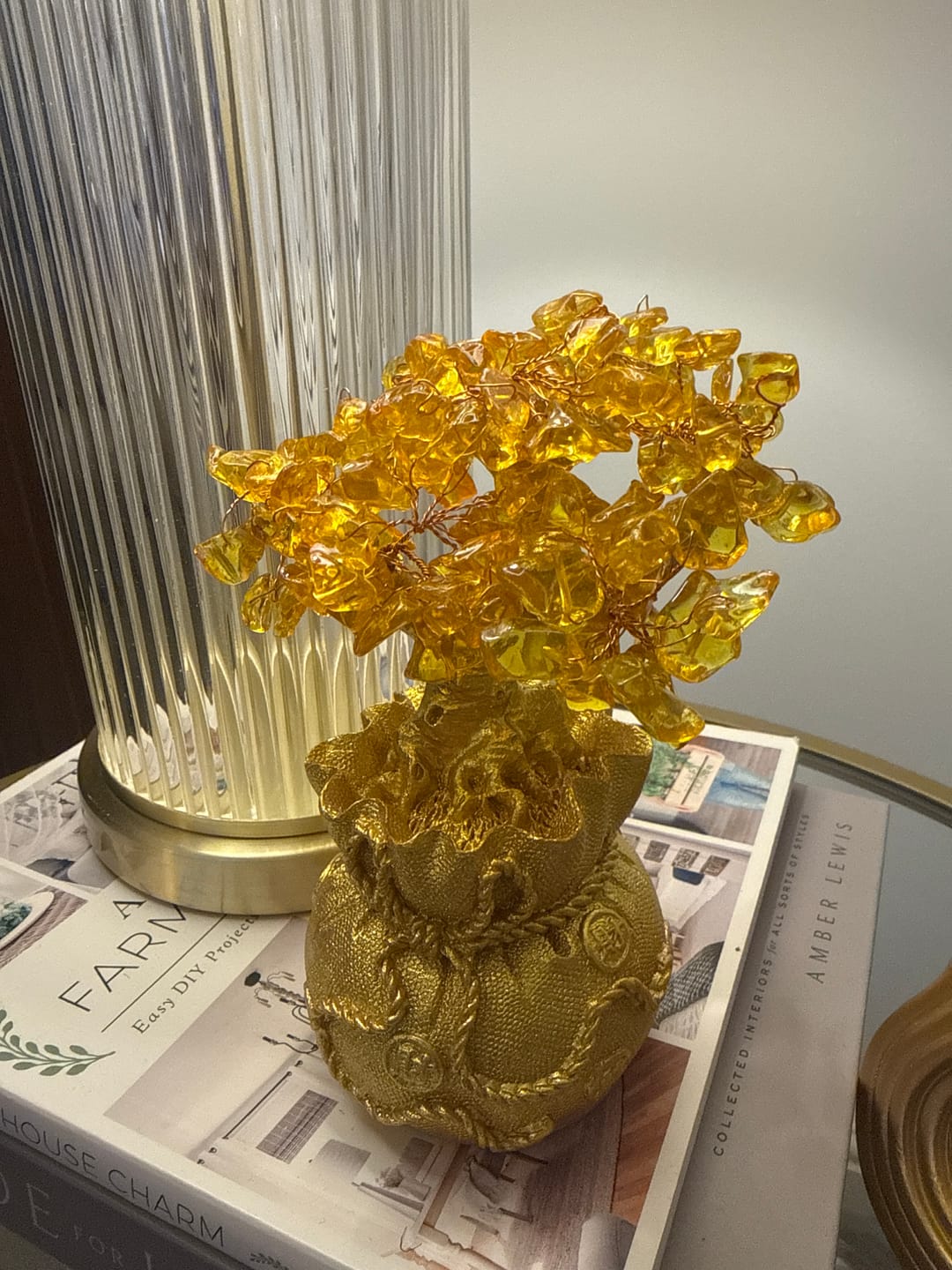 Customer photo review of Buddha Stones Natural Citrine Money Tree Gemstone Ornament - Feng Shui for Prosperity