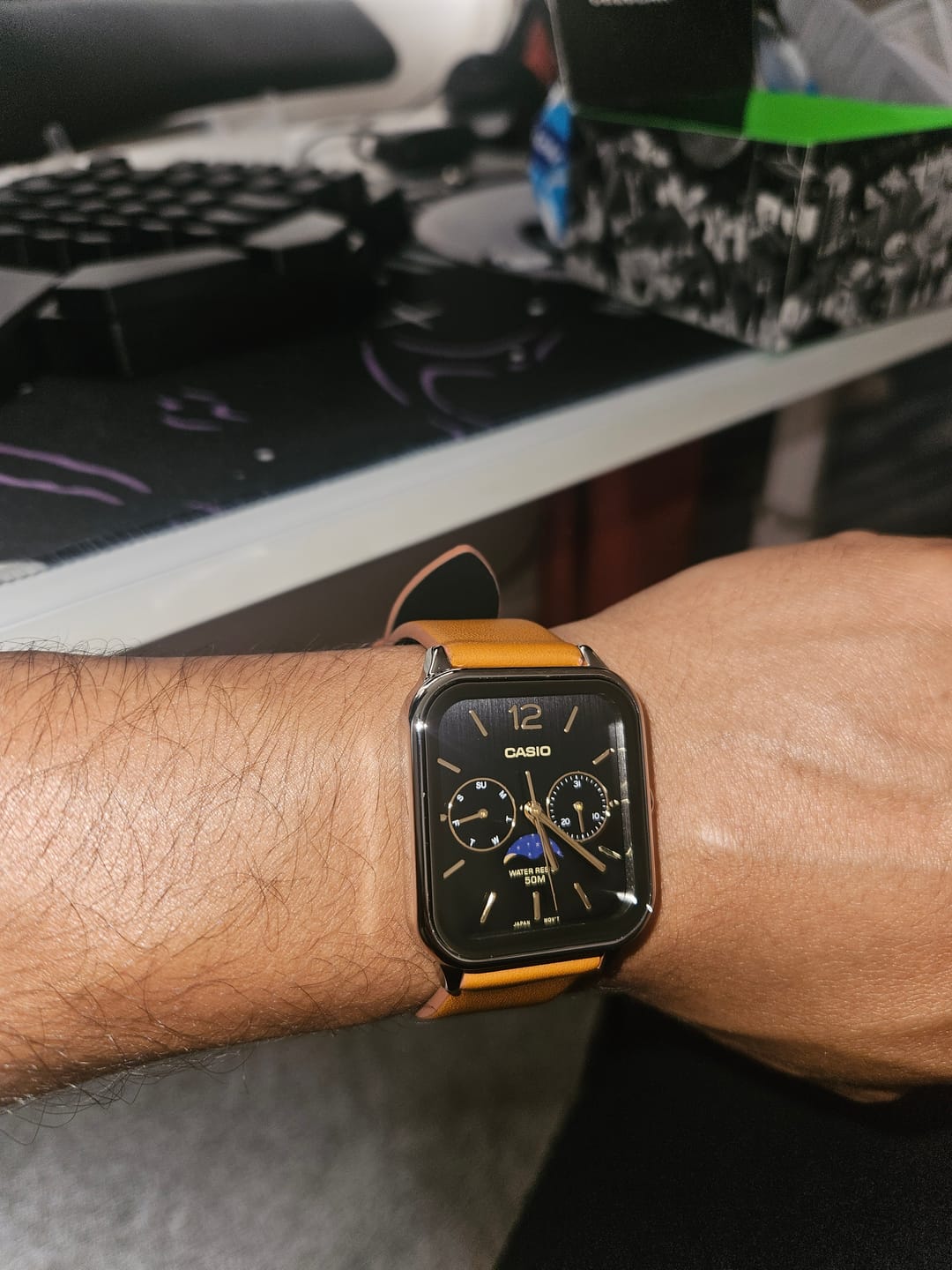 Customer photo review of Reloj Casio Análogo MTP-M305L-1AV Moonphase Correa de Cuero