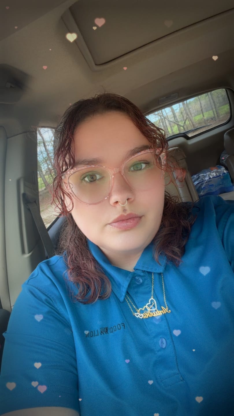 Customer photo review of Iced Heart Double Name Necklace