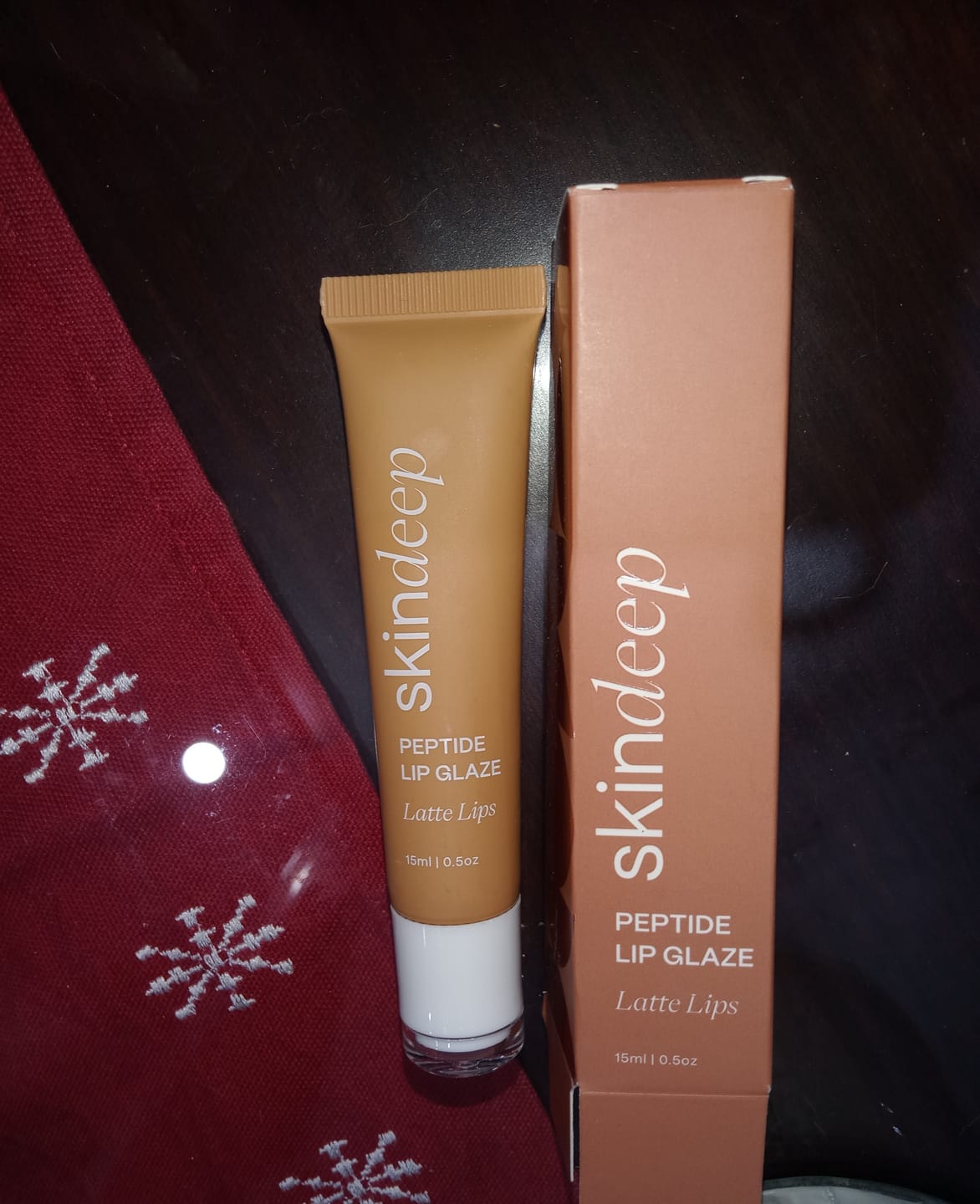 Customer photo review of Peptide Lip Glaze