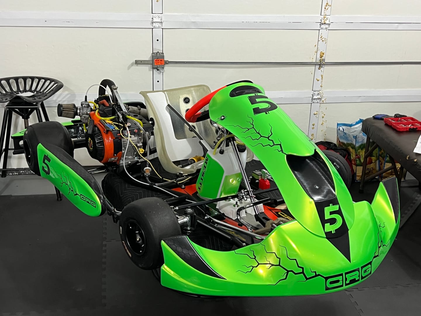 Customer photo review of Candy Metallic Neon Green vinyl wrap
