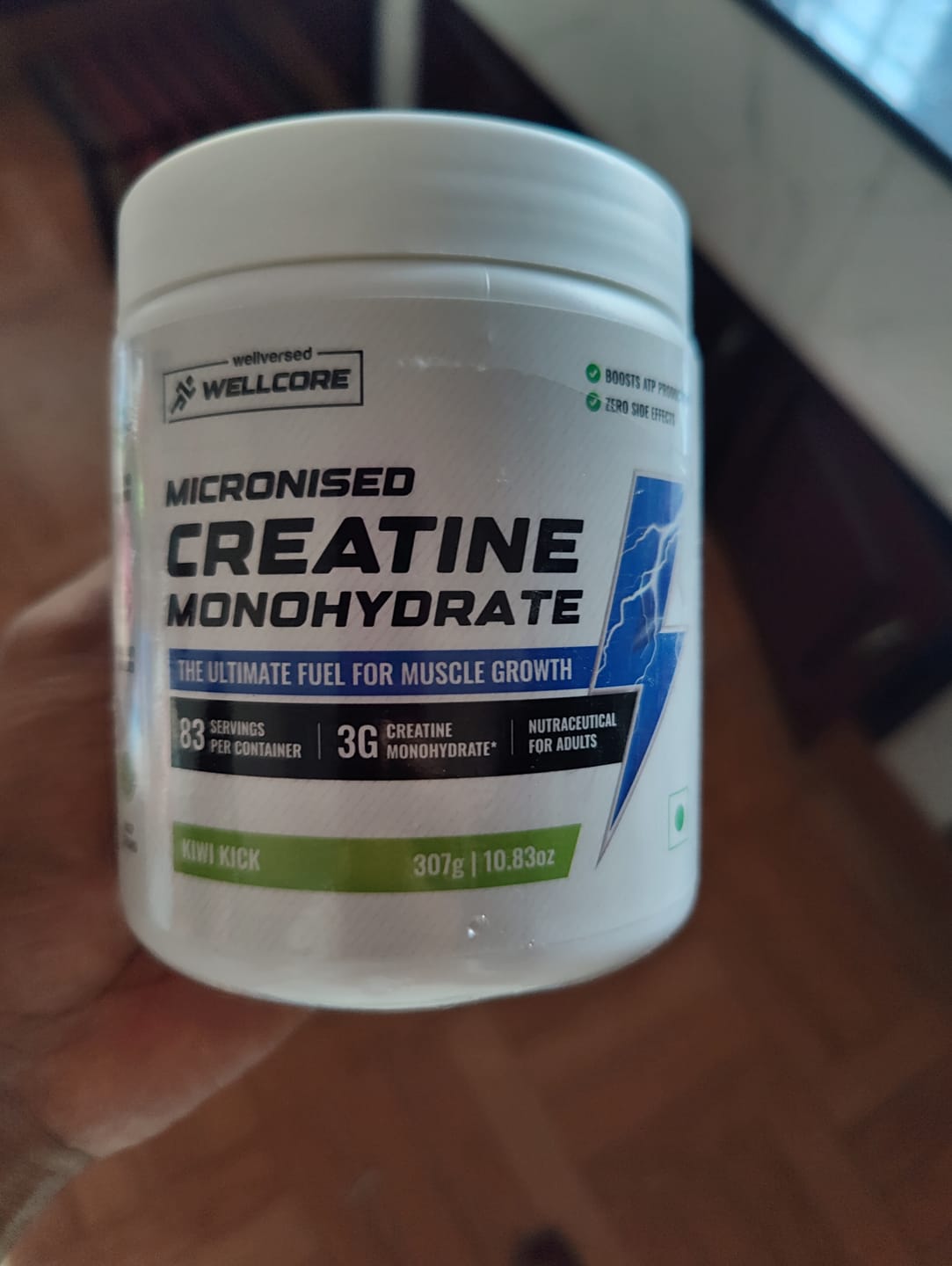Customer photo review of Wellcore - Pure Micronised Creatine Monohydrate | Kiwi Kick (307g, 83 servings)