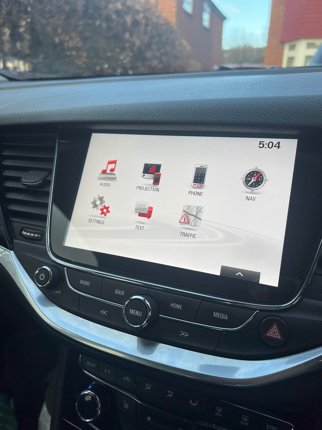 Customer photo review of Vauxhall Opel Astra 2016 to 2019 Replacement screen Navi 900