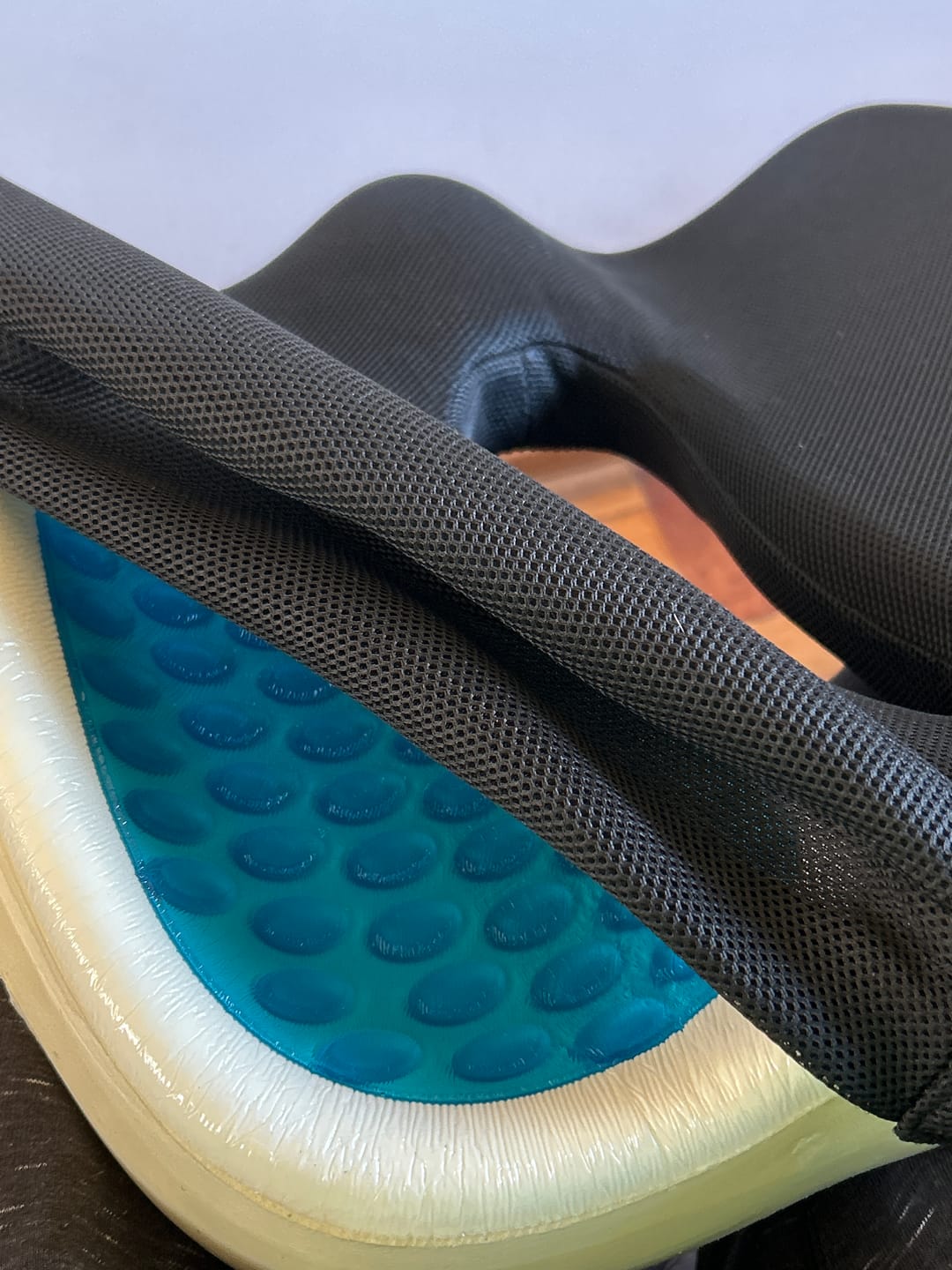 Customer photo review of Cojín Ergonómico de Gel Viscoelástico