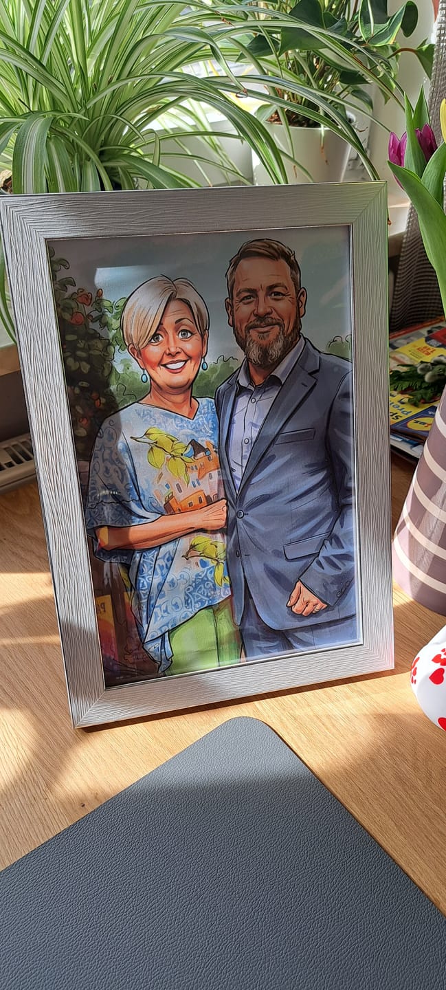 Customer photo review of ColorSketch Poster Dein Foto als handgezeichnete Karikatur