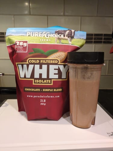 Customer photo review of Whey Protein Isolate Chocolate