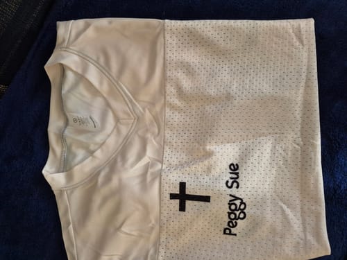 Customer photo review of Custom Religious Football Jersey – Child of God – Add Your Name