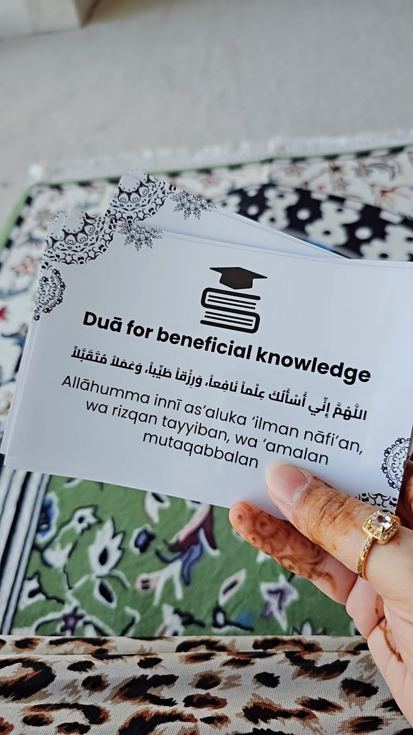 Customer photo review of Set of 13 Duaa Transparent Stickers