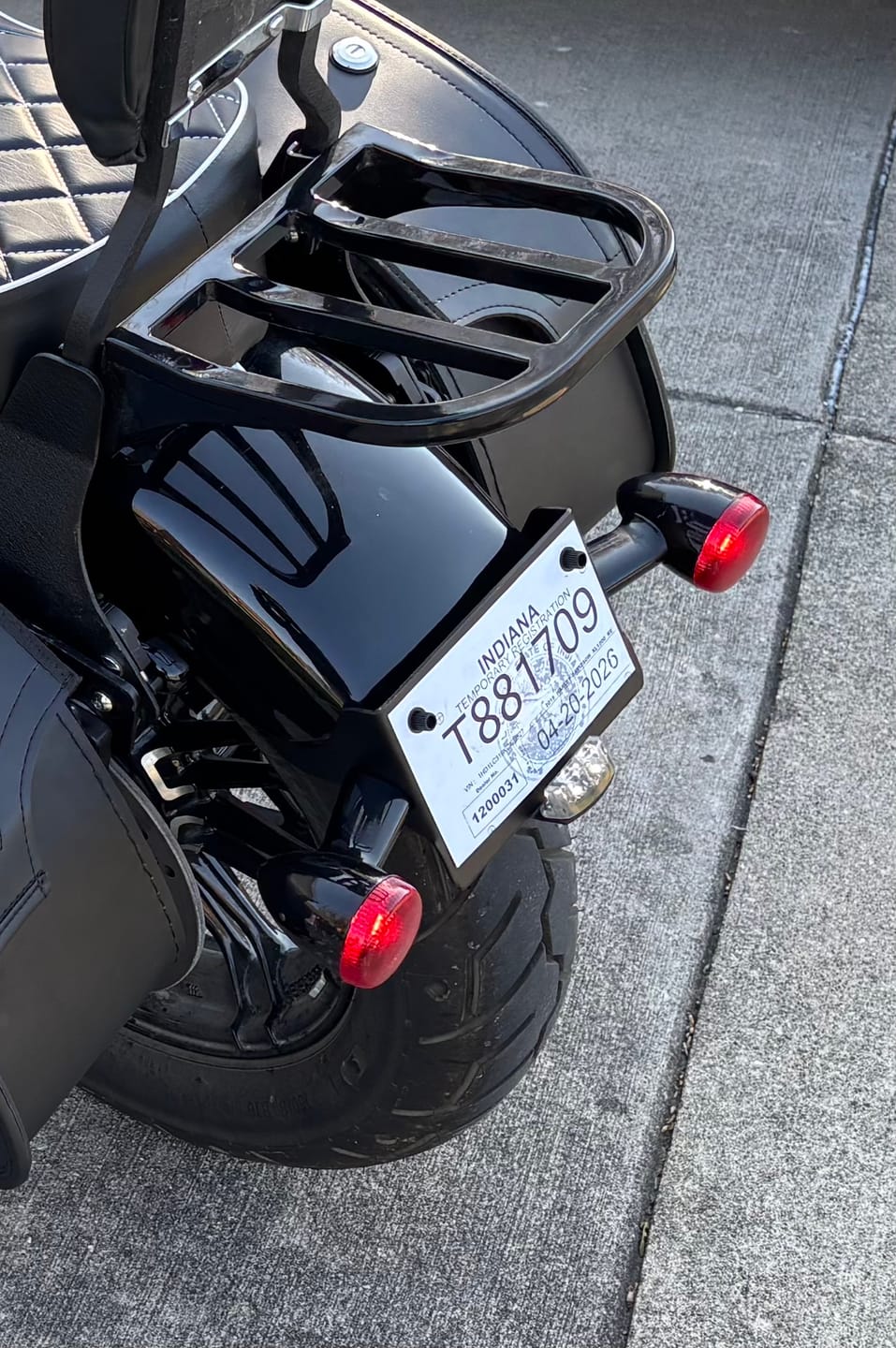 Customer photo review of Viking License Plate and Turn Signal Relocation Kit For Harley Sportster (Side Mount Licence Plate)