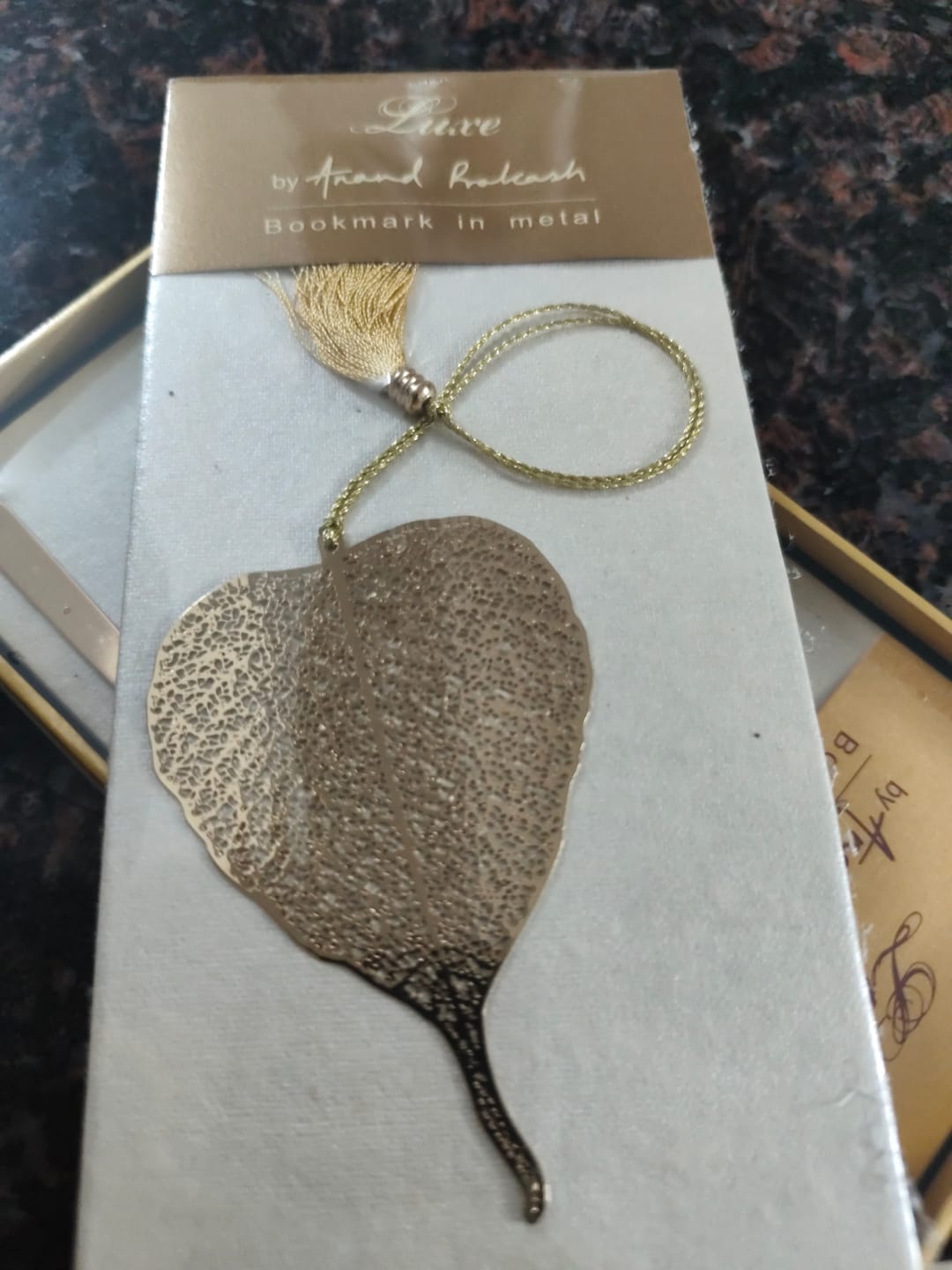 Customer photo review of Bookmark Pipal Leaf