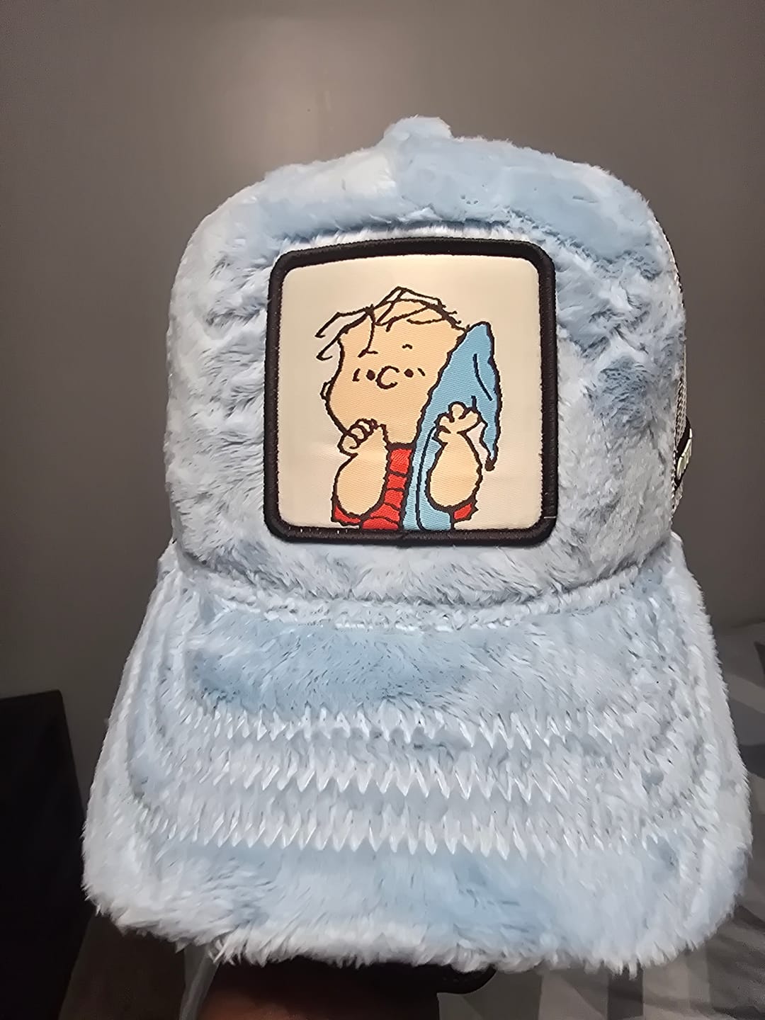 Customer photo review of OVERLORD X Peanuts: Linus Trucker Cap
