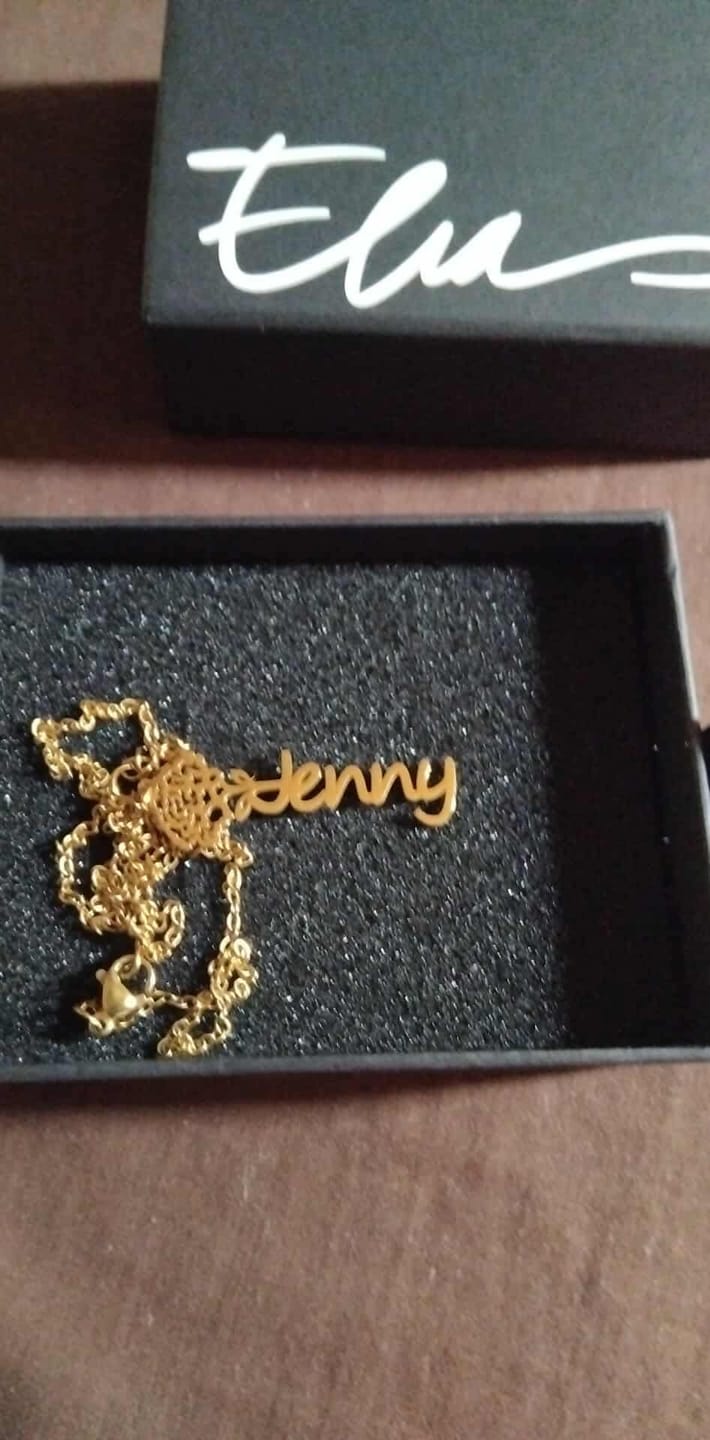 Customer photo review of Flower Month Name Necklace (Limited Edition Until Today Only)