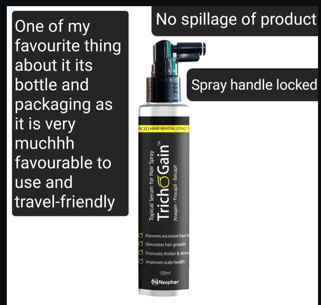 Customer photo review of Trichogain Spray For Hair Growth