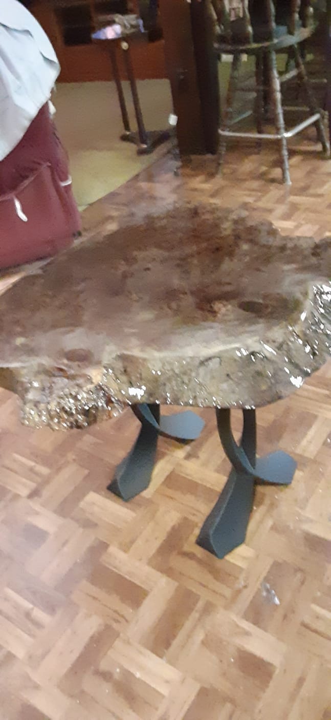 Customer photo review of End Table Legs 218 Cleo 20" H Unique Metal Furniture