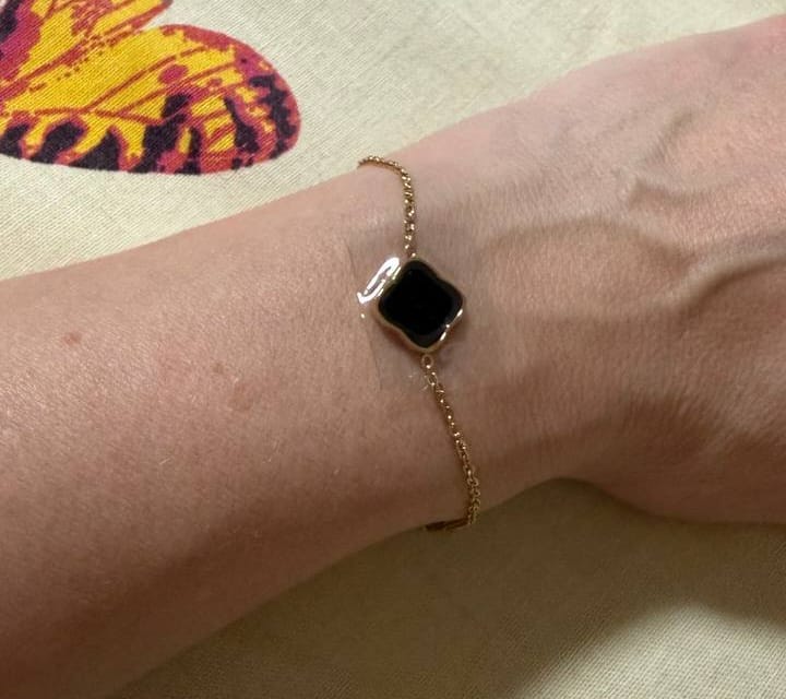 Customer photo review of Flora Gold Black Bracelet